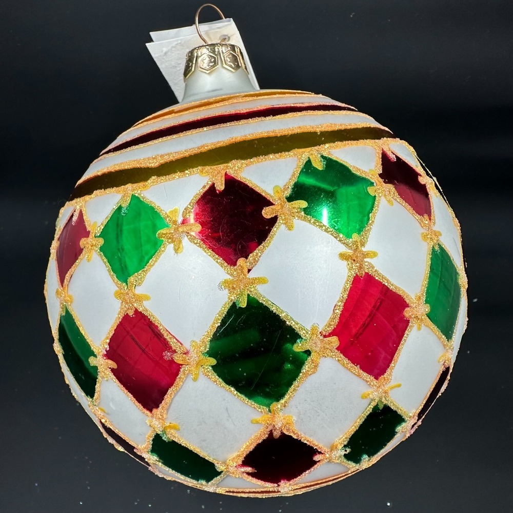 1998 Christopher Radko Capulet Ball 5"‎ Ornament Harlequin on Pearl 98-330-0